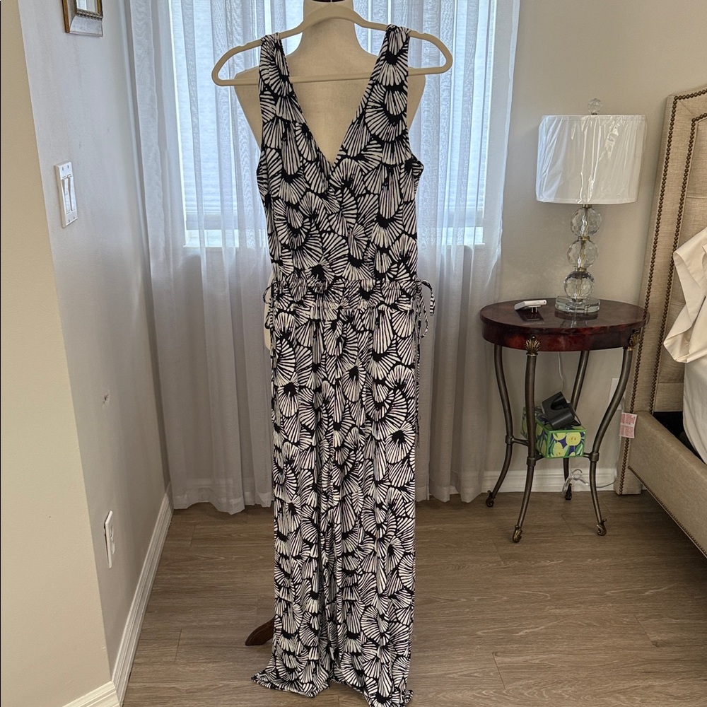 Tommy Bahama Black and White Patterned Jumpsuit